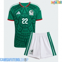 Camisa de time de futebol México Hirving Lozano #22 Replicas 1º Equipamento Infantil Mundo 2026 Manga Curta (+ Calças curtas)
